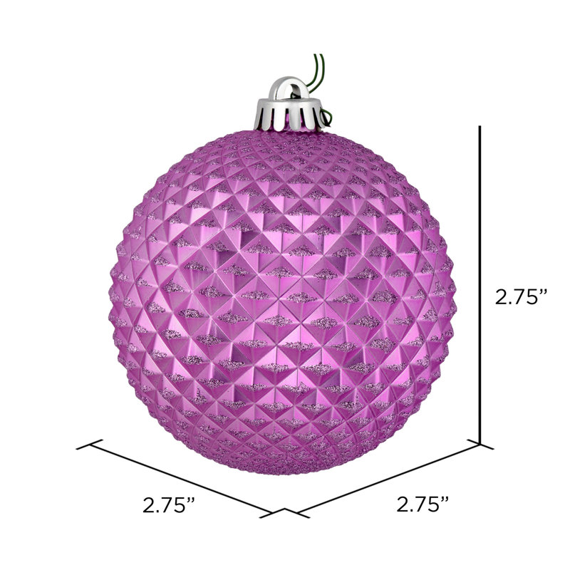 Ornement boule Durian Glitter, Orchidée