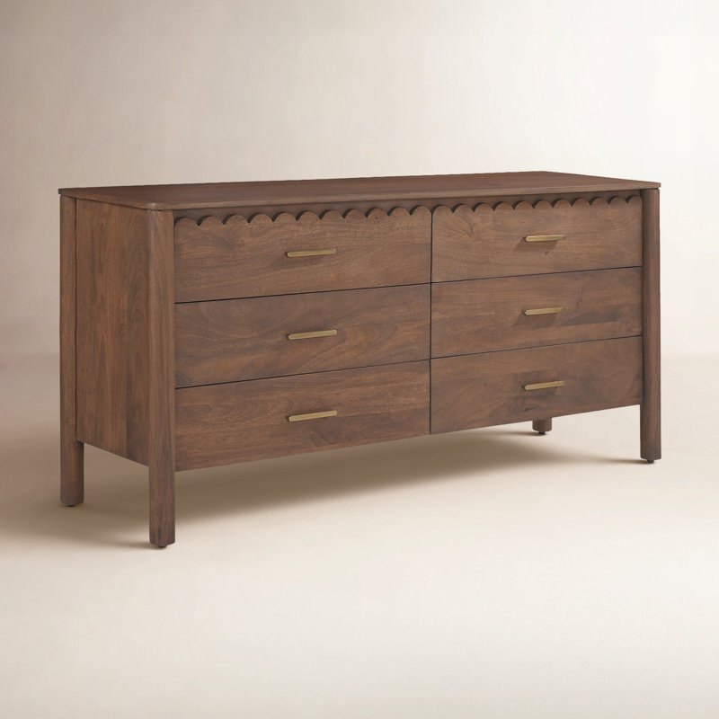 Wiley 6 - Drawer Solid Wood Dresser