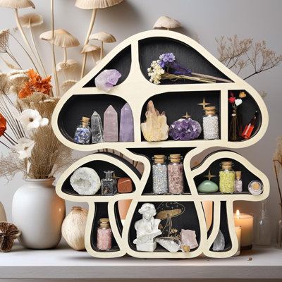 Wooden Mushroom Floating Rack