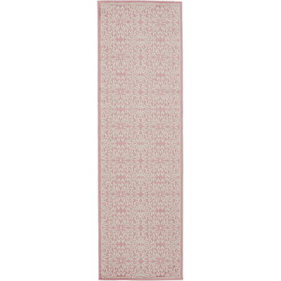 Tapis floral ivoire / rose Yurig
