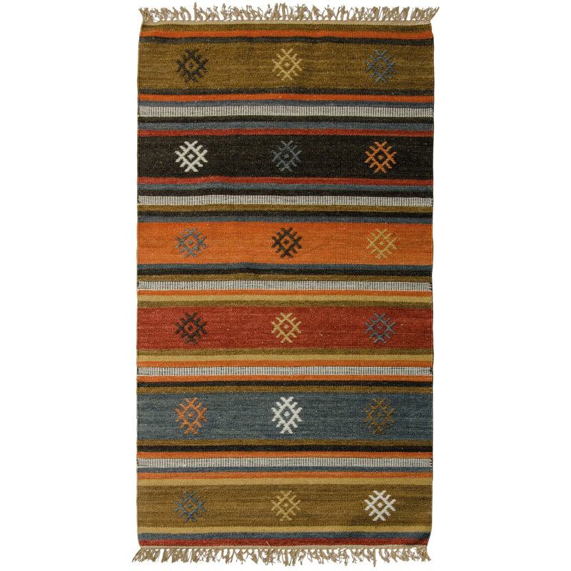 Strozier Striped Hand Woven Area Rug, Rectangle 75 x 135cm