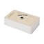 Lavabo de salle de bain rectangulaire en céramique blanche 21 "x 14"