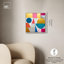 Art mural abstrait géométrique sur toile de luxe géométrique rétro par Art Remedy-104337425-104337423