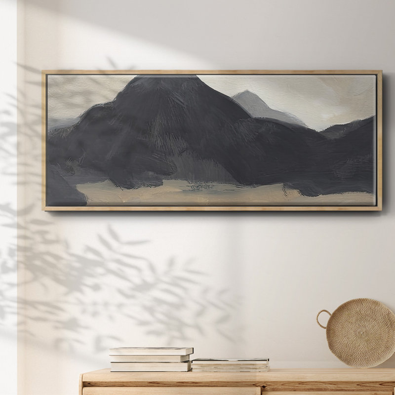 Mountain Range VII- Framed Canvas, 20" H x 50" W