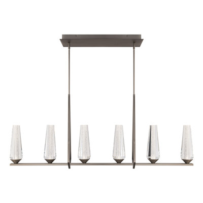 Devotion 6 Light Crystal LED Linear Pendant