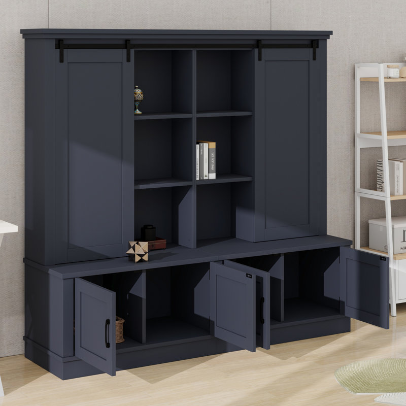 Tree Shaped Entryway Storage Cabinet With Sliding Rails, Ideal For Hallways And Living Rooms