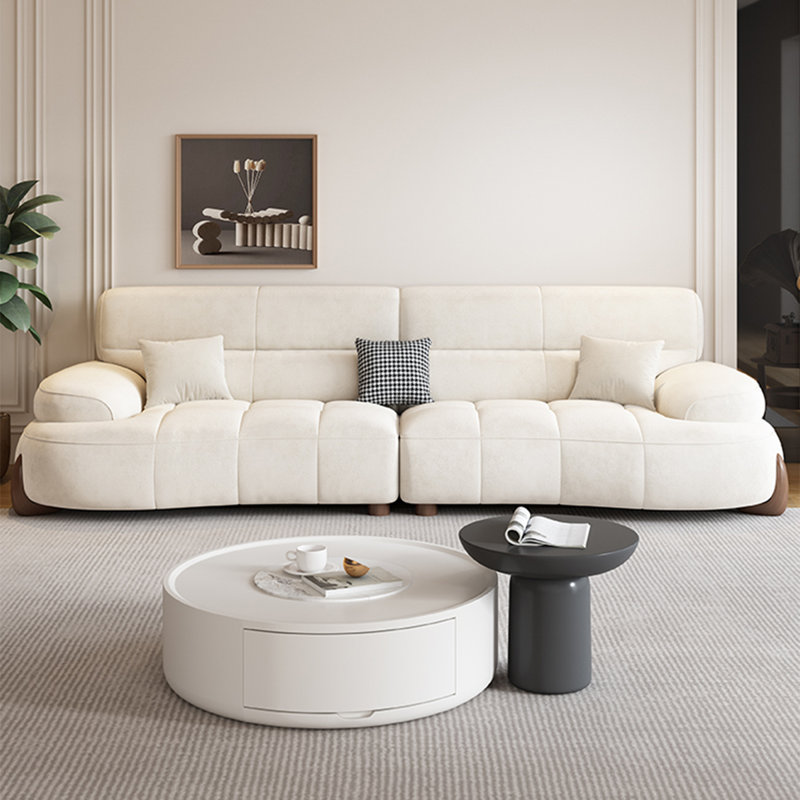 Coussin blanc modulaire 100% polyester, 4, H 33,86 po x l 110,24 po x P 43,31 po