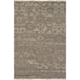 Ethereal Wool Geometric Area Rug in Beige