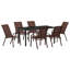7 Piece Garden Dining Set Steel-457236317