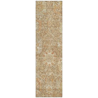 Verona Brown Washable Indoor-Outdoor Rug - 