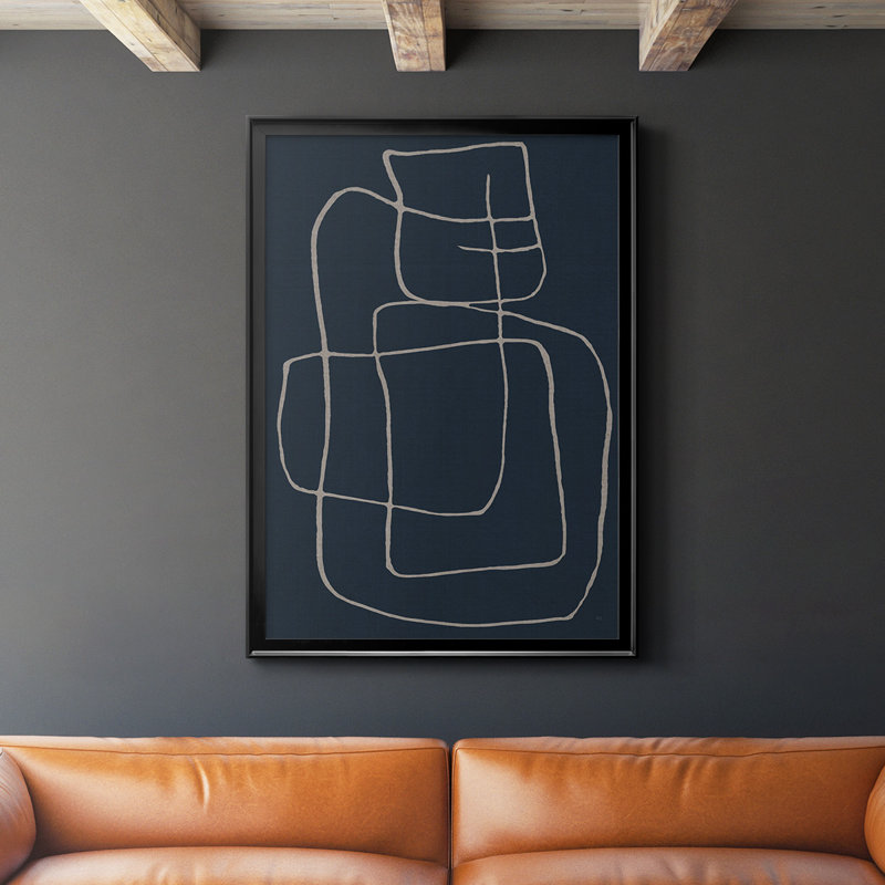 Shapes And Night Sky II, reproduction encadrée de qualité supérieure - prête à être accrochée, H 24,5 po x l 18,5 po x P 1 po