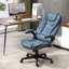 Fauteuil de bureau à massage à haut dossier avec 6 points de vibration