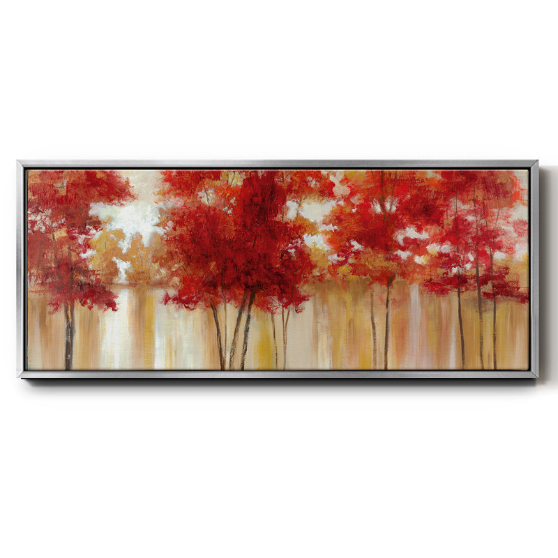 Arbres rouges - toile encadrée