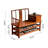Brown Solid Wood Double-layer Shelf Entryway Bench
