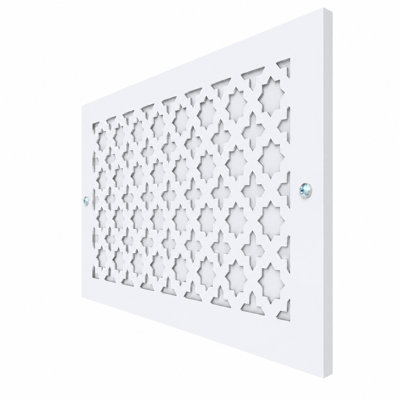Stellar Air White Wall And Ceiling Registers - 8x14 (Duct Opening) 10x16 Overall Size - French Pavillion