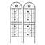 71 treillis de jardin en métal 71 po x 19,7 po, 2, rouille - pour vignes au jasmin, noir, facile à installer et support fiable