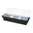 Bar Lux Black Plastic Condiment Caddy - 3 Compartments - 19 1/2" X 6 1/4" X 3 3/4" - 1 Count Box