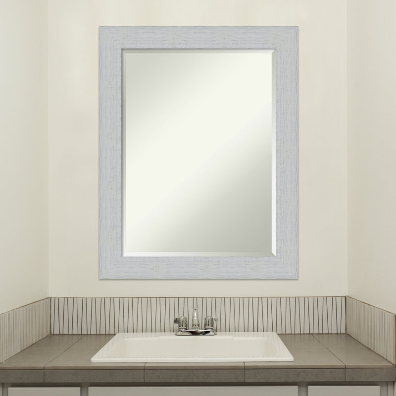 Prynne Flat Mirror, 28" H x 22" W, White