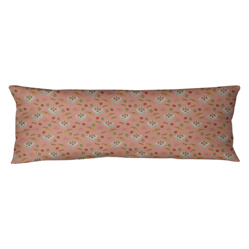 Coussin de corps en polyfill Valerton, Orange, Valerton