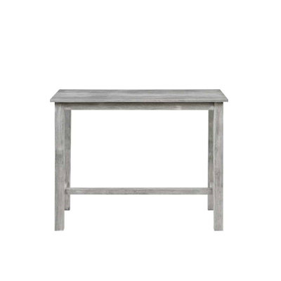 Pemberly Row Acacia Wood Rustic Pub Table for 4 in Storm Gray