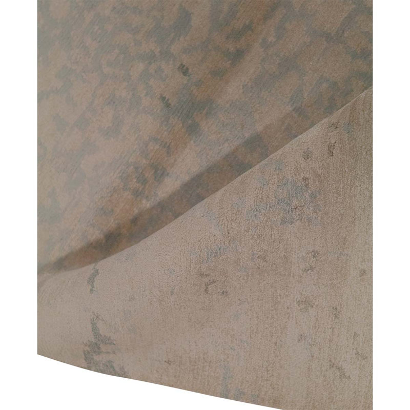 Tapis gris en laine noué à la main 3 pi 2 po x 5 pi 2 po