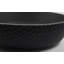 Lavabo de salle de bain vasque circulaire en verre trempé noir mat 16,54 "CastelloUSA