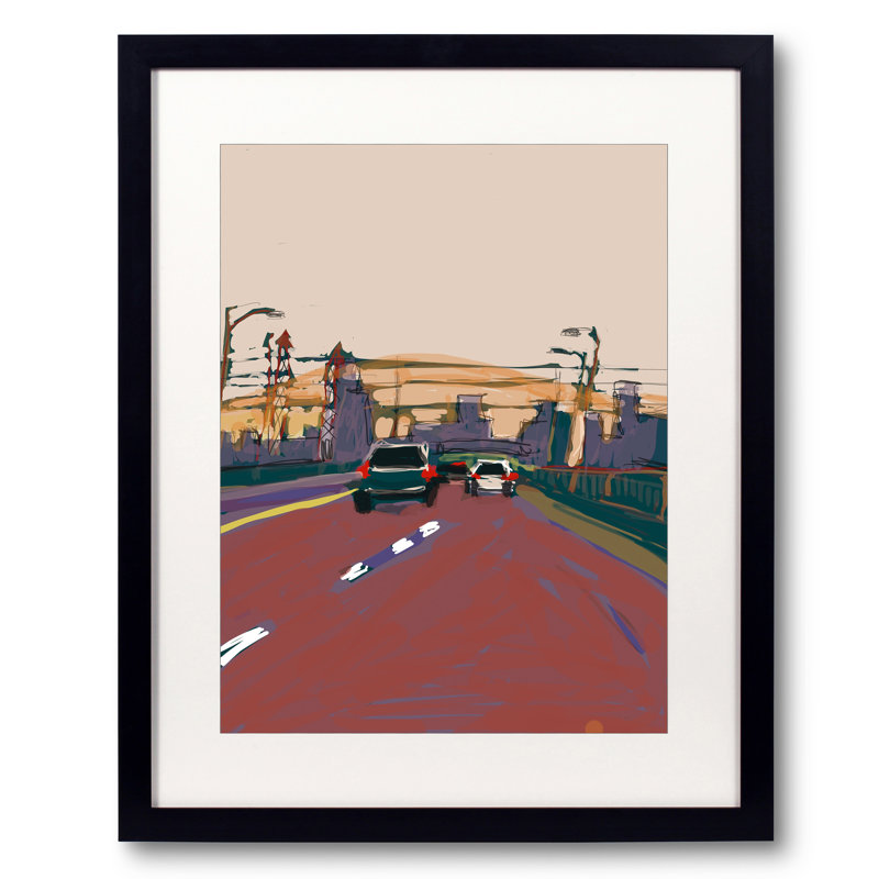 Downtown Skyline Print by Deborah Blum, Black Framed Paper, 21.2" H x 17.2" W