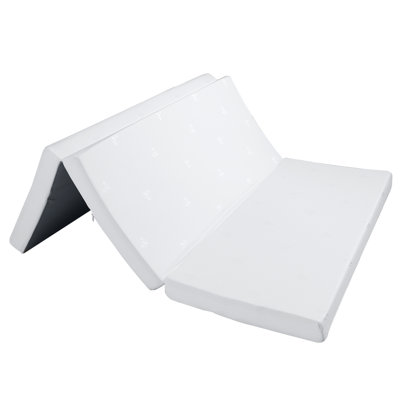 Tri-Fold Memory Foam Mattress, Mattress Folding With Washable Cover For Murphy Bed