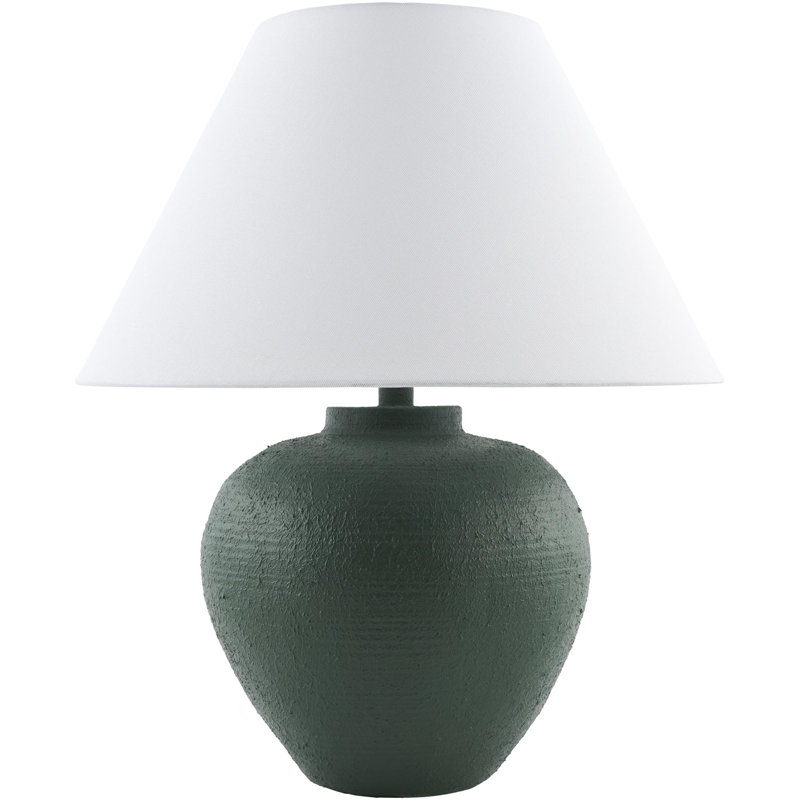 Lampe de table Rhen, Vert, Blanc