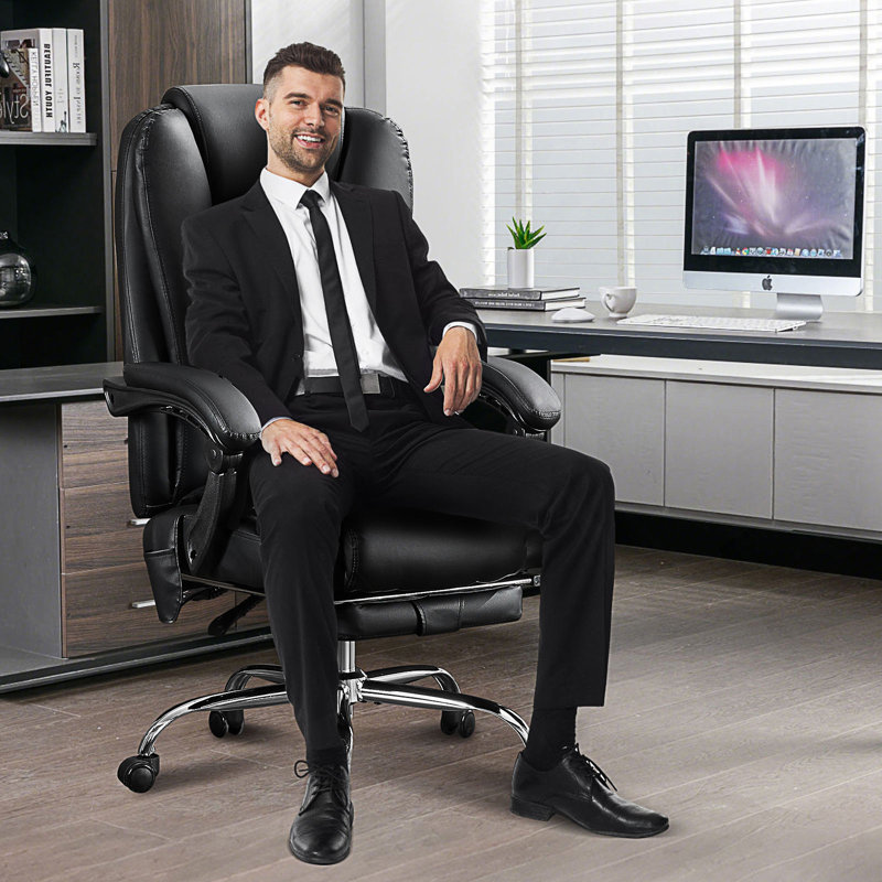 Fauteuil de massage avec chaleur, 6 points de vibration, dossier inclinable, repose-pieds et accoudoirs rembourrés pour un confort ultime.