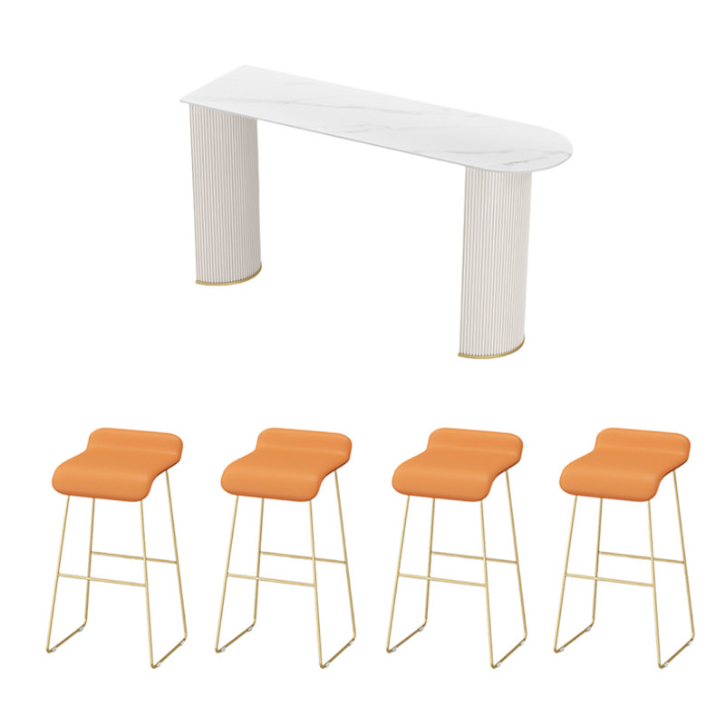 Geise, White, 41.3"H x 62.9"L x 15.7"W, Orange