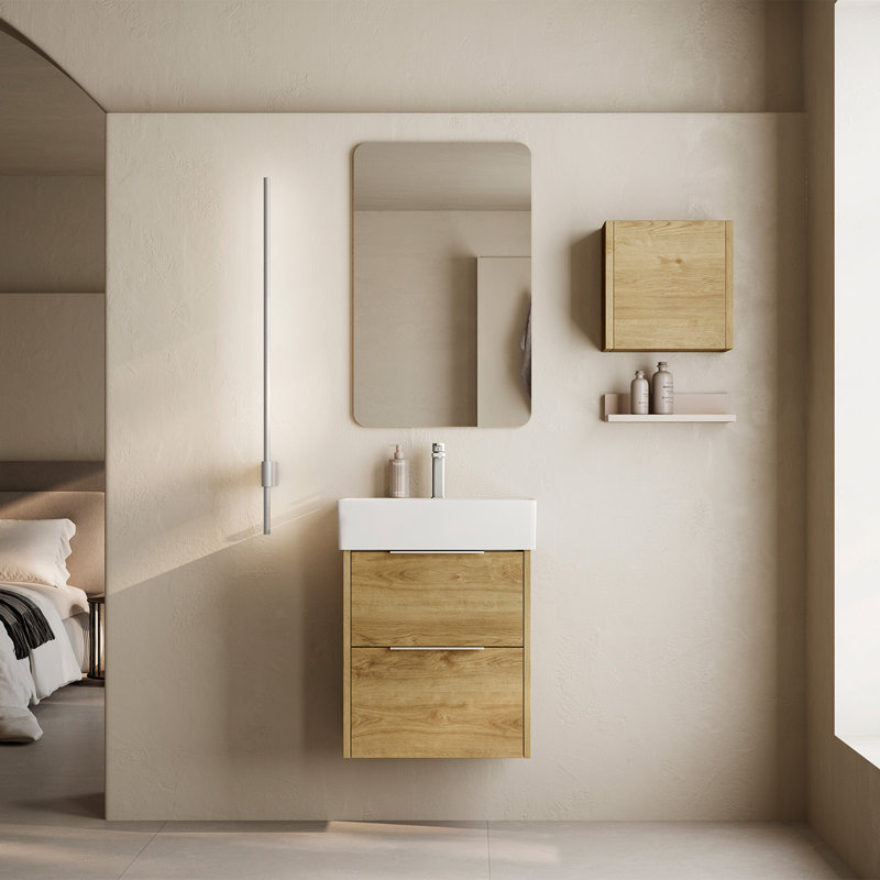 Primrose Single Vanity, Natural Oak
