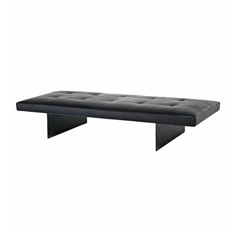 Banc rembourré Neshia, H 15,74 po x l 62,99 po x P 19,68 po