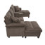 Canapé modulaire rembourré en velours côtelé de 116,9 po Modern Ushaped-819650806