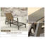  Chaise longue d'extérieur avec coussins épais et chaises de piscine en métal à dossier réglable avec table d'appoint inclinable pour la plage extérieure de la piscine, kaki