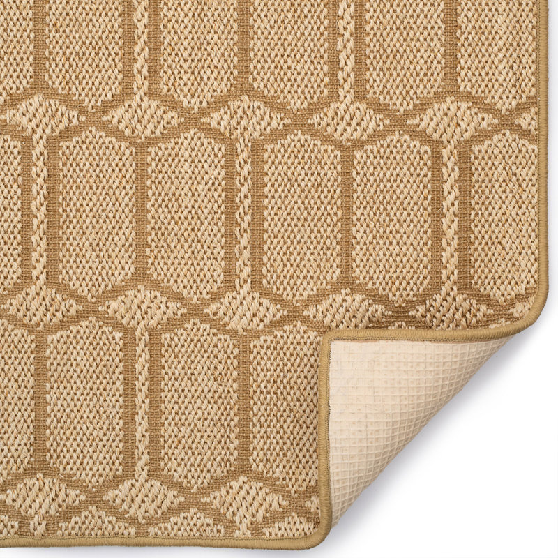 Timikia Jute/Sisal Geometric Rug, Rectangle 8' x 10'