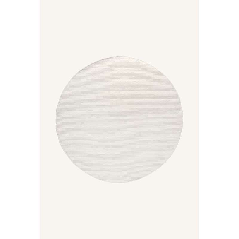 Lanishia Solid Colour Hand Woven Area Rug, Round 200cm