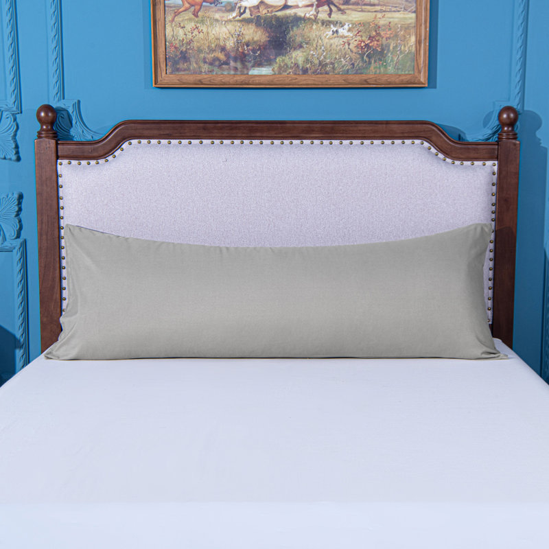Luxe Microfiber Cover Body Pillow, Smock Gray