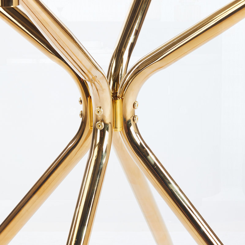 Modern Space Saving Kitchen Table, Gold