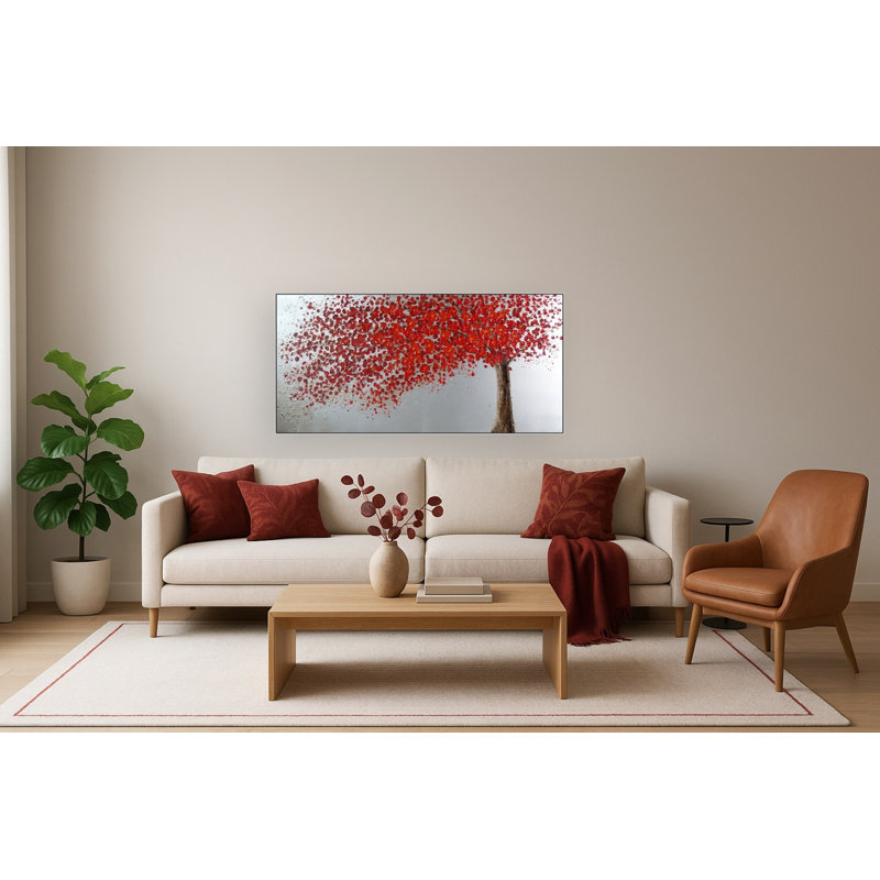 Art mural en toile Crimson Blossom