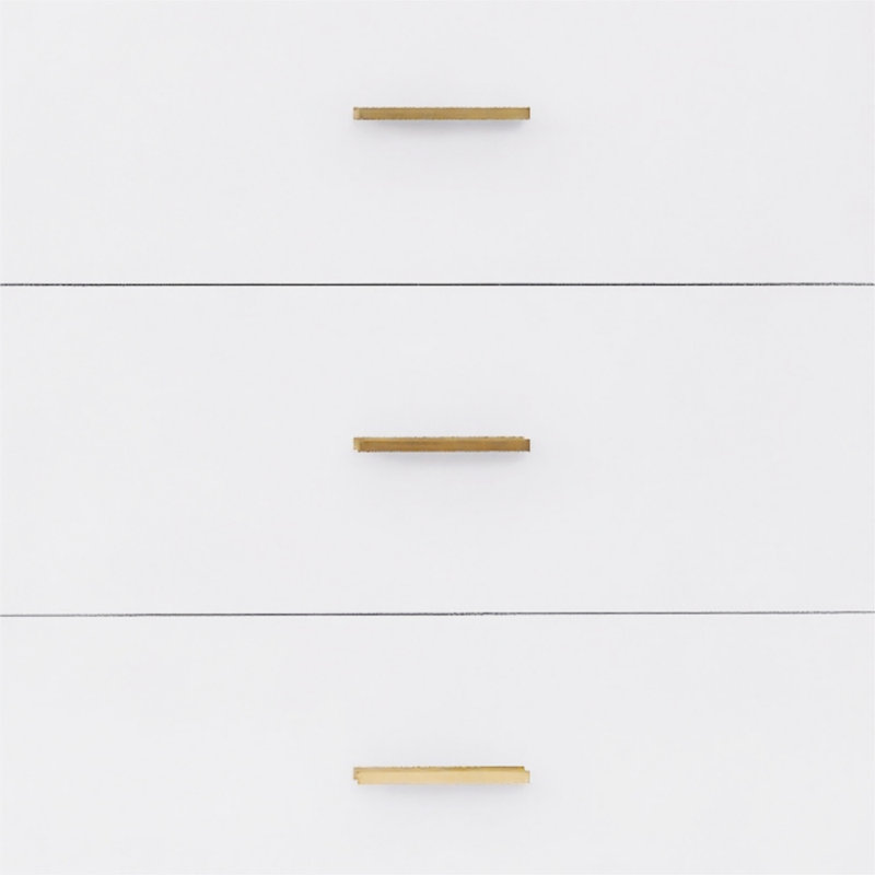 Commode 6 tiroirs Vesali, Blanc