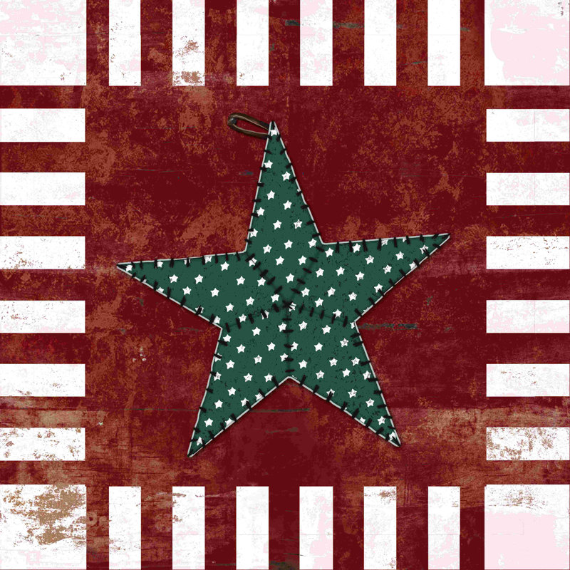 Americana Star - Impression sur toile tendue, H 12 po x l 12 po