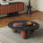 Solid wood retro creative round tea table-106690997