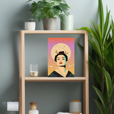 «Geisha Moon», art mural élégant et paisible