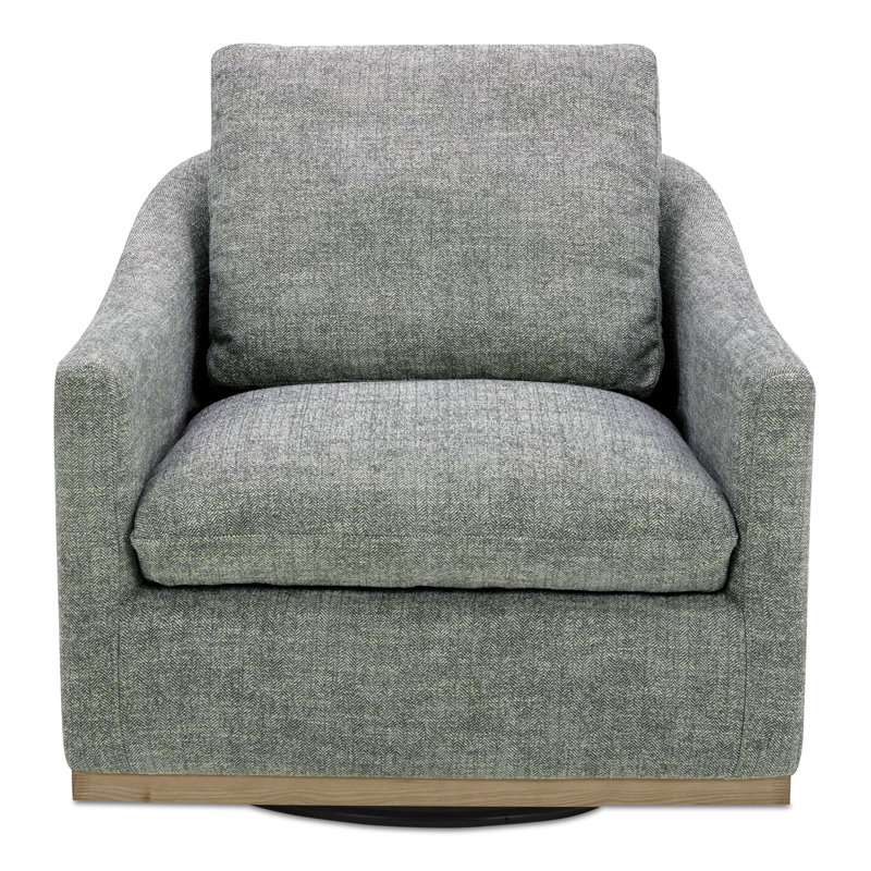 Fauteuil rembourré pivotant, Gris clair