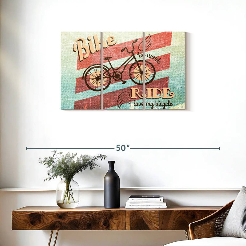 Affiche de travail de bicyclette, H 20 po x l 33 po