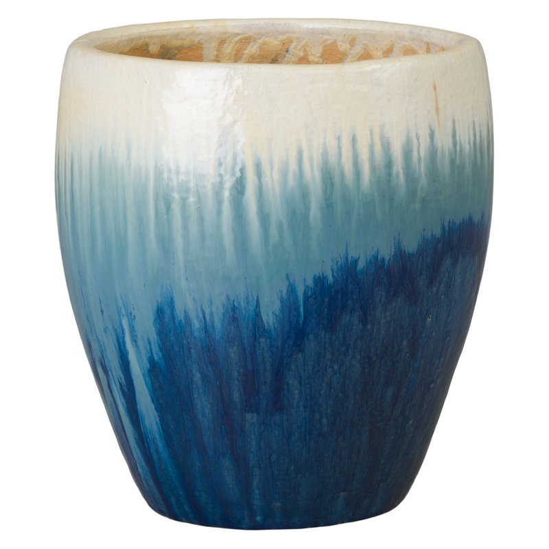 Dianelly Handmade Ceramic Pot Planter, 16"H x 14"W x 14"D