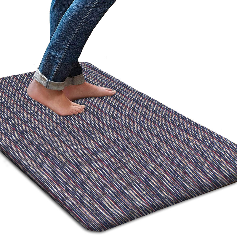 Geometric Water Resistant Anti-Fatigue Non-Skid Kitchen Mat, Multicolor