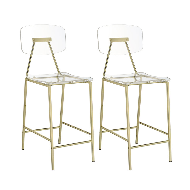Finley Counter Stool, Set of 2, Gold