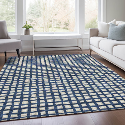 Tapis géométrique intérieur / extérieur lavable à la machine ACN727